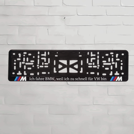 DE. Ich fahre BMW, weil ich zu schnell für VW bin